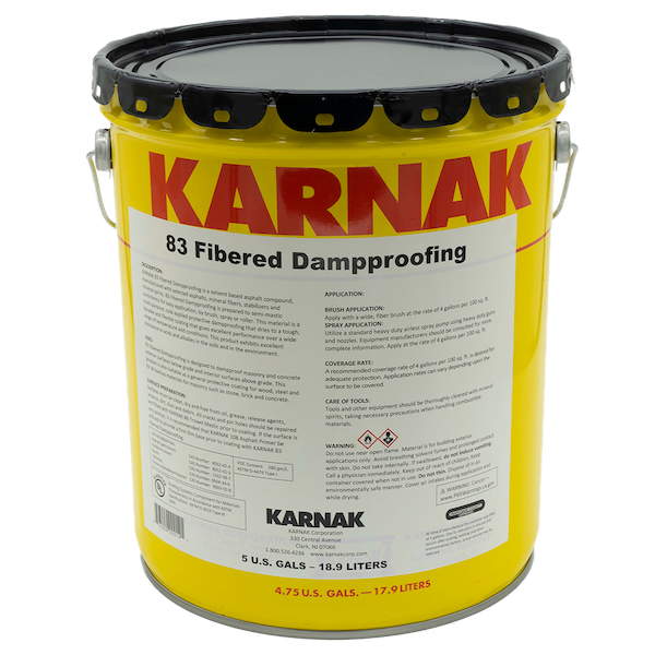 83 Fibered Dampproofing (Brush or spray)