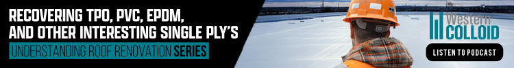 Western Colloid - Banner Ad - Recovering TPO, PVC, EPDM, and Other Interesting Single Plies (URR)