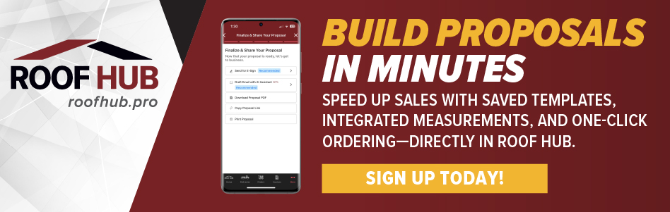 Roof Hub (SRS) - Billboard Ad - Build Proposals in Minutes