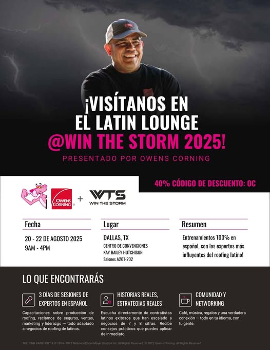 Asegúrate de visitar el Latin Lounge en la conferencia Win The Storm!