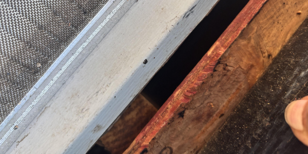 Homeowner image showing gap in the roof