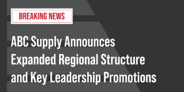 ABC Supply - Expanded regional structure PR