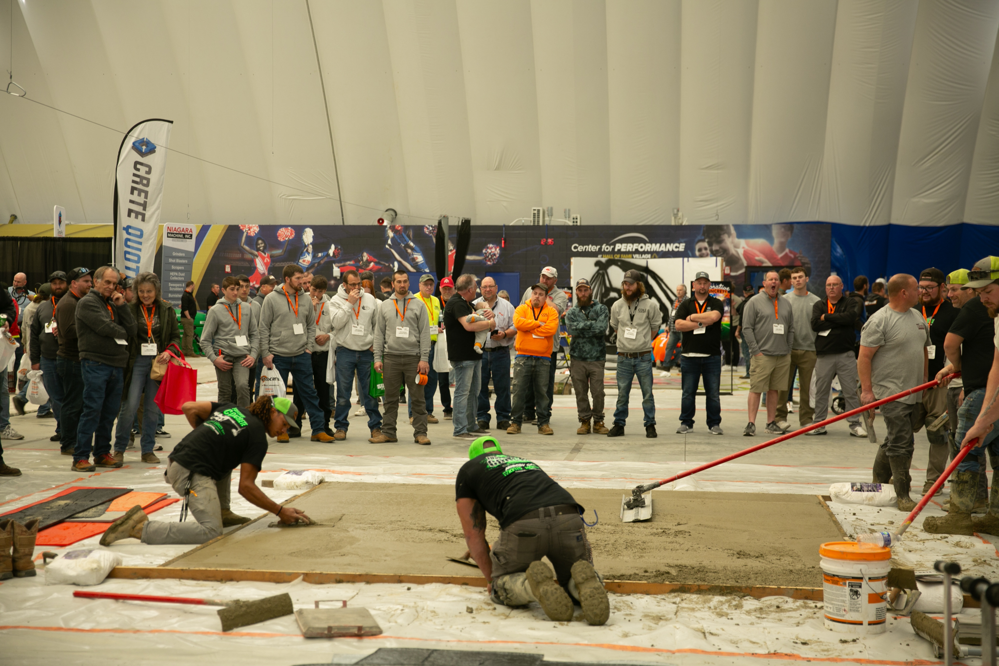 Action shot big crowd