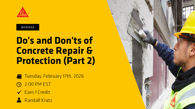 Sika - Dos and Donts of Concrete Repair Webinar Pt 2